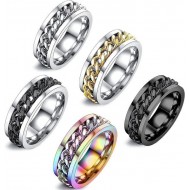 Anxiety Ring Fidget Ring For Anxiety Colorful Stainless Rings Spinner Rings For Women Size 10